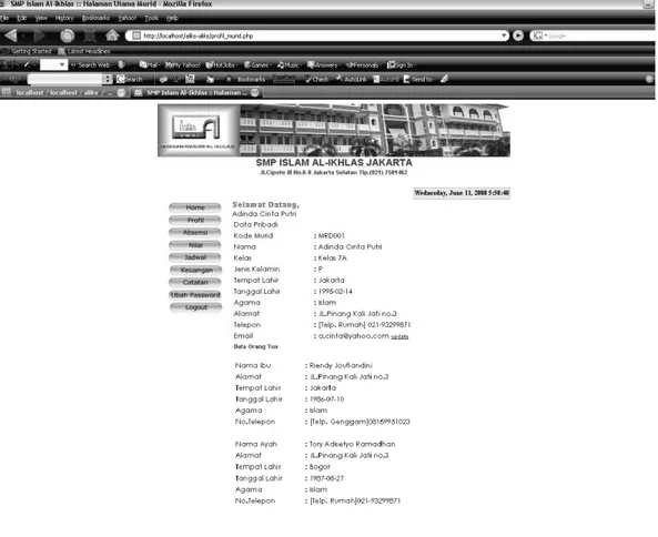 Gambar 4.135 Halaman Profil Murid 