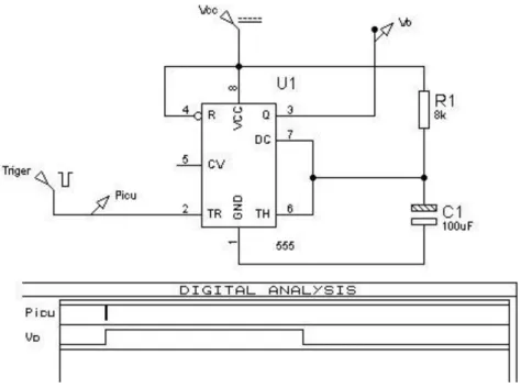 Gambar 4. Multivibrator  Monostabil  4.  Electret Condenser Microphone