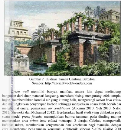 Gambar 2  Ilustrasi Taman Gantung Babylon 