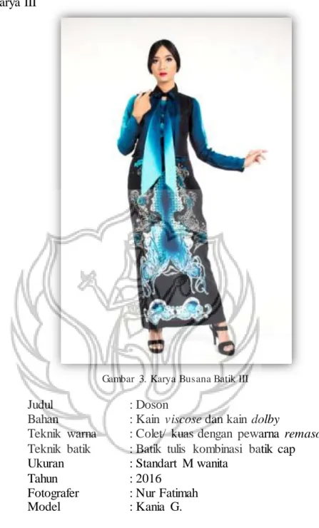Gambar  3.  Karya Busana Batik III 
