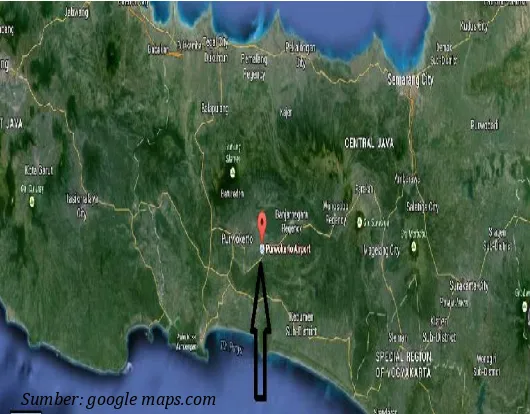 Gambar 1. Rencana usulan pembangunan Bandar dara Wirasaba di Purbalingga Jawa Tengah 
