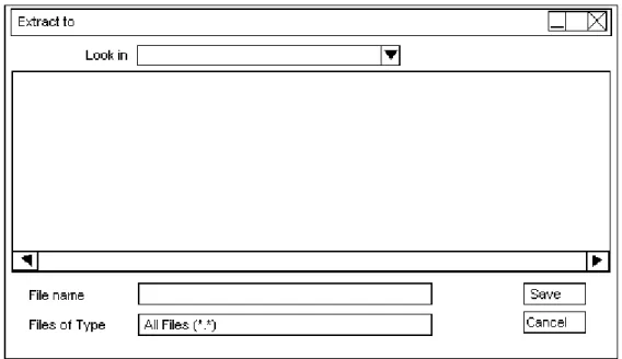 Gambar 3-9 Rancangan layar menu Extract To 