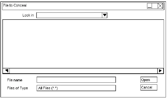 Gambar 3-5 Rancangan layar menu Data To Hide 