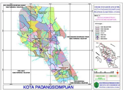 Gambar 3.2 Peta Kota Padang Sidempuan 