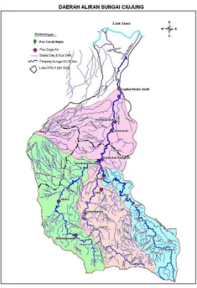 Gambar 2. Peta Daerah Aliran Sungai (DAS) Ciujung 