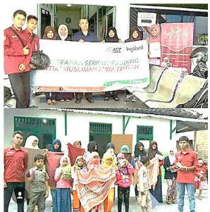 Gambar 13: penyerahan seribu kerudung kepada santriwati TPA Al-Hikmah,  Banjarsari-Surakarta oleh ACT Semarang 