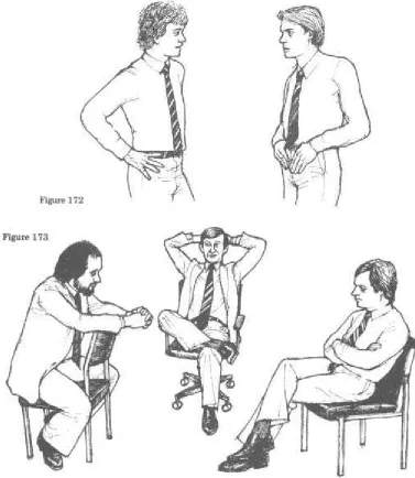 Figure 173The man on the left is straddling his chair in an attempt to take control of seated on a low-status chair that has fixed legs and no accessories