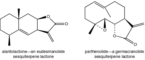 Table 5.1 Sesquiterpene lactones from the Asteraceae