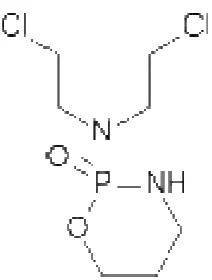 Gambar 1. Struktur kimia cyclophosphamide (N,N-bis(2-chloroethyl)-1,3,2-oxazaphosphinan-2-amine 2-oxide)