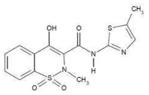 Gambar 8. Struktur kimia meloxicam. Dikutip dari EMEA 28 