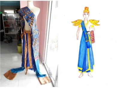 Gambar 19. Hasil Keseluruhan Desain  Kostum Tokoh Rha Tanca  (Sumber: Frida Margarina Dewi, 2018) 