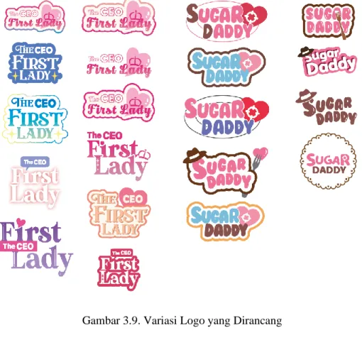 Gambar 3.9. Variasi Logo yang Dirancang 