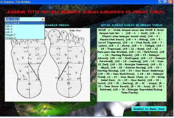 Gambar 5. Tampilan Submenu Metode Refleksologi 