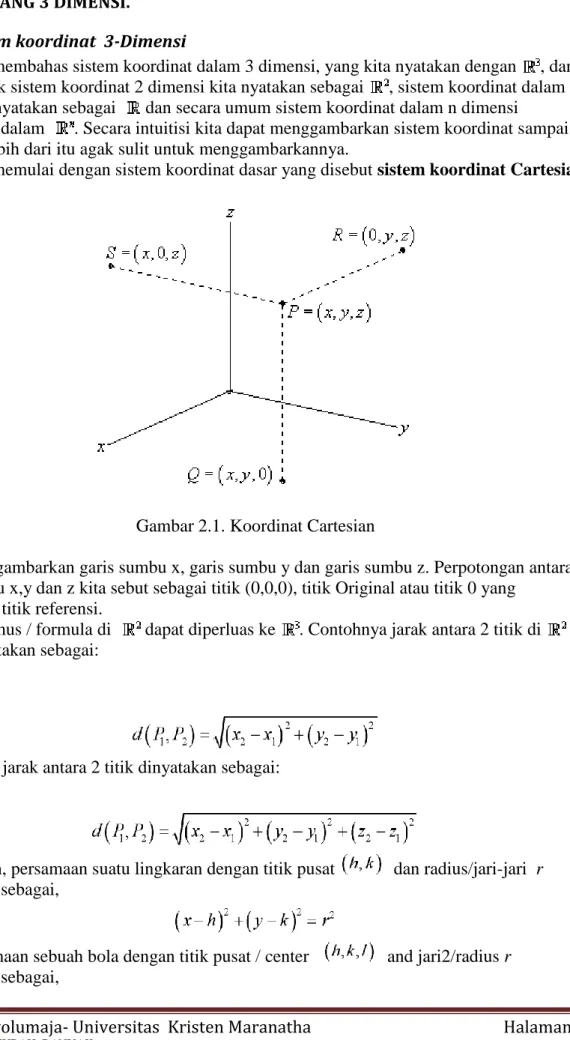 Gambar 2.1. Koordinat Cartesian 