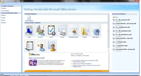 Gambar 2.3  Microsoft Access 2007 