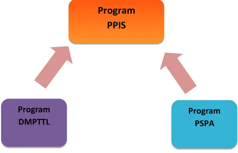 Gambar 3-2Hubungan antara program teknis (PPIS)dengan program generik (DMPTTL dan  PSPA) 
