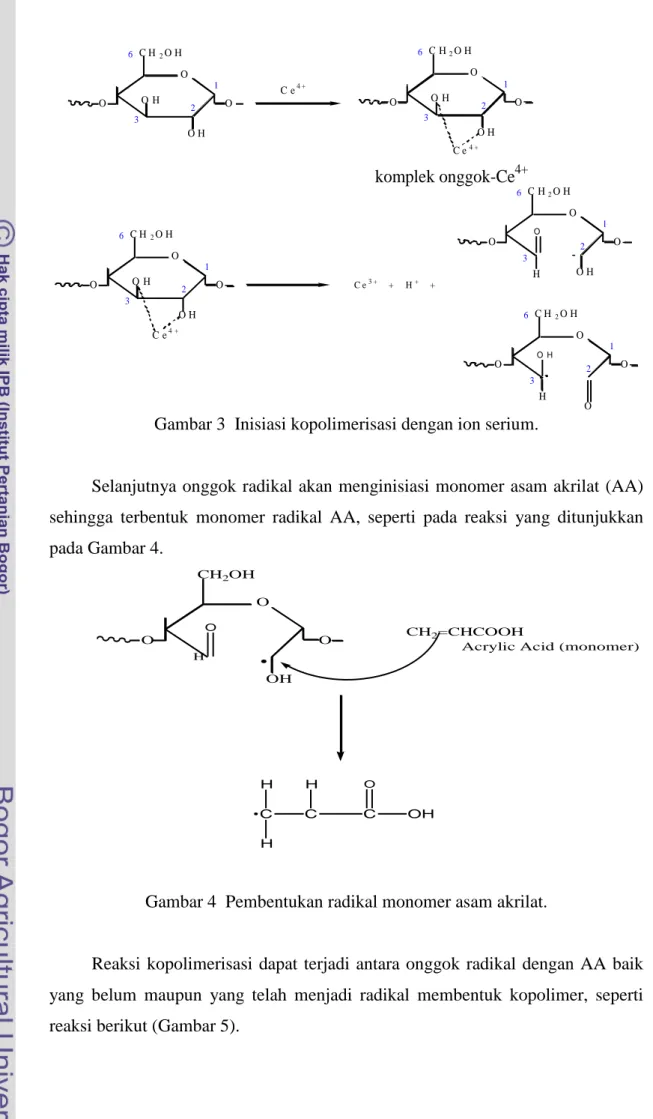 Gambar 3  Inisiasi kopolimerisasi dengan ion serium. 