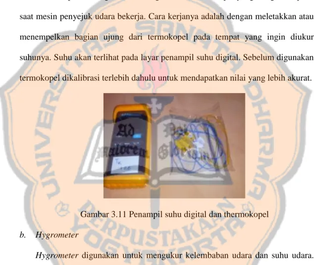 Gambar 3.11 Penampil suhu digital dan thermokopel 