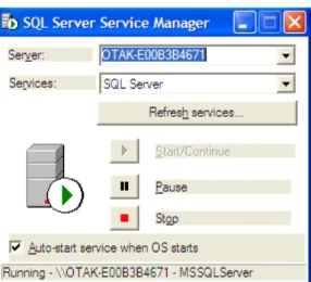 Gambar 2.2 Service Manager SQL Server 2000 