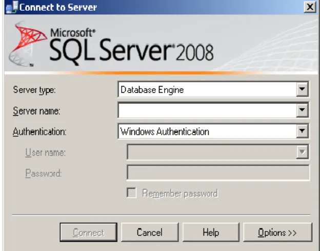 Gambar II.4. SQL Server 2008  Sumber : Wahana Komputer (2008 : 40) 