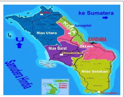 Gambar 4.1 Peta Kabupaten Nias Selatan 
