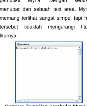 Gambar Tampilan pembuka Myna 