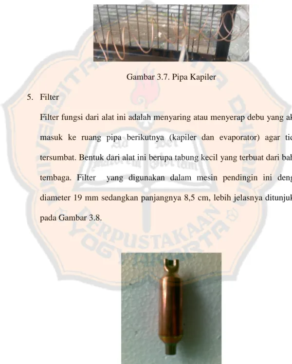 Gambar 3.7. Pipa Kapiler 5. Filter