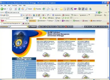Gambar 4 Homepage Sistem Informasi Manajemen Unair 