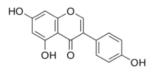 Gambar 1. Struktur kimia genistein [8].