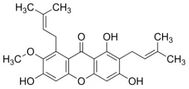 Gambar 1. Struktur kimia α-mangostin [8].