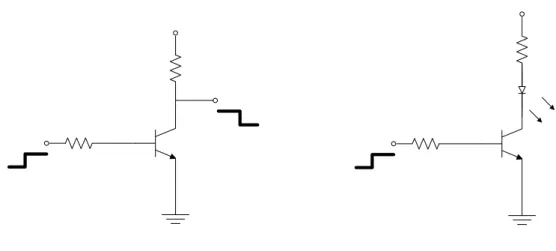 Gambar 2.16 Contoh Transistor yang Digunakan Sebagai Switch 