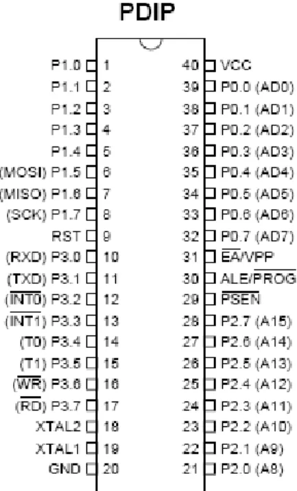 Gambar 2 . Mikrokontroller AT89S51 