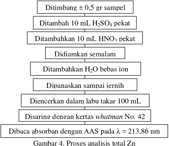Gambar 4. Proses analisis total Zn  