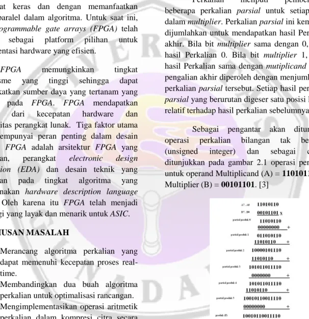Gambar 3.1 Proses Array Multipliers 8 bit   b.  Serial Multipliers 