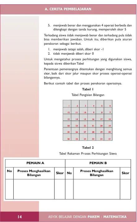 Tabel 1Tabel Pengisian Bilangan