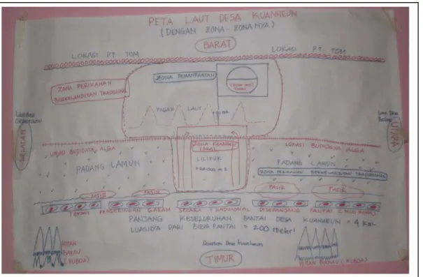 Figure 2  Peta hasil diskusi bersama masyarakat di Desa Kuanheum    Sumber: Perdes  