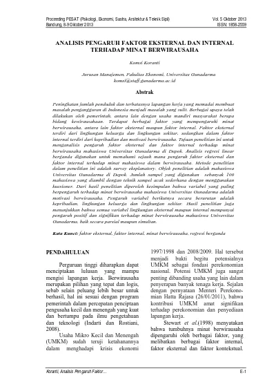 ANALISIS PENGARUH FAKTOR EKSTERNAL DAN I (1)