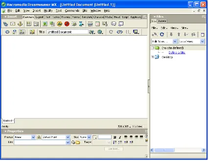 Gambar 10.1. Elemen window dari Dreamweaver MX 6.0