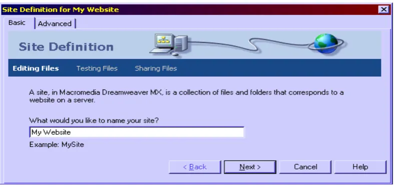 Gambar 10.2. Site Panel pad Dreamweaver