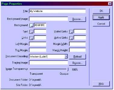 Gambar 10.8. Kotak dialog Page Properties