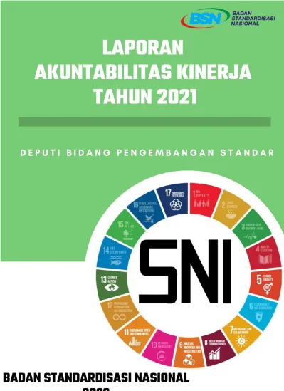 2021 Laporan Kinerja Deputi Bidang Pengembangan Standar 1 