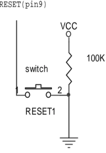 Gambar 3. Rangkaian sistem reset  