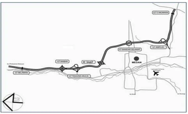 Gambar 4.1.  Peta Jalan Tol Belmera 