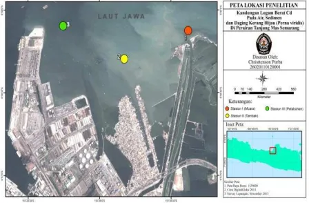 Gambar 1. Lokasi Penelitian di Perairan Tanjung Mas. 