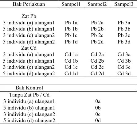 Tabel 1. Perlakukan paparan Acanthus ilicifolius