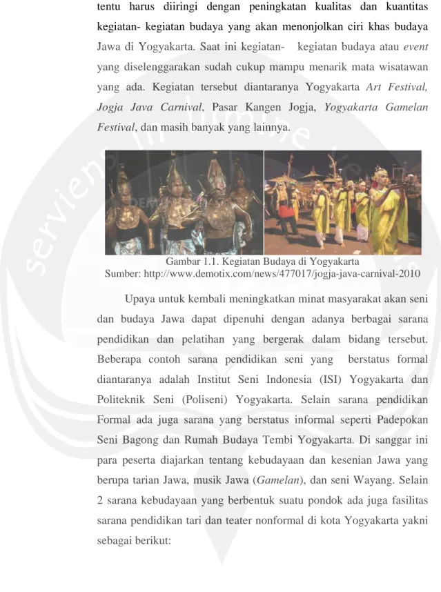 Gambar 1.1. Kegiatan Budaya di Yogyakarta 