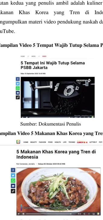 Gambar 3.8 Tampilan Video 5 Tempat Wajib Tutup Selama PSBB Jakarta 
