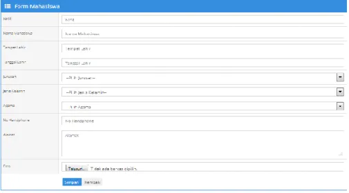Gambar 3.2 Tampilan Halaman Registrasi Mahasiswa.  Tampilan Halaman Kelas Untuk Mahasiswa 