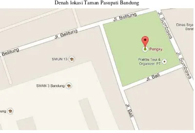 Gambar 3.2 Denah lokasi Taman Pasupati Bandung 