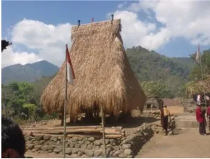 Gambar 4. Ruang Luar Bagian Depan Sao Keda Suku Ende Lio Di Desa Wolotolo Sumber : Dokumentasi Pribadi, 2011 